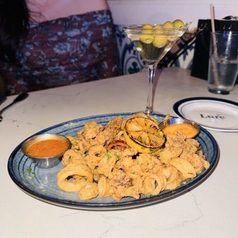 Lure Fish House - Calamari and Dirty Martini - Seafood Near Me - Porter Ranch, California