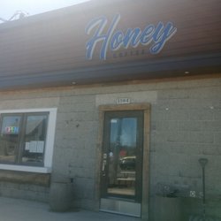 Honey Coffee - Front of the cafe. It's co-located with Holey Confections (donut shop).