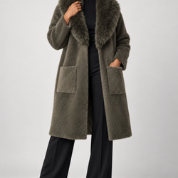 The Brownstone - Fur trim coat
