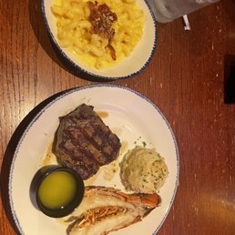 Wednesday deal of a lobster tail, 7oz sirloin, and 2 sides!