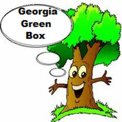 Georgia Green Box - "Buy 100% Recycled Boxes and help Lee the Tree stay green!"