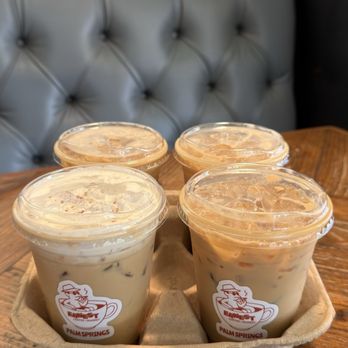 Ernest Coffee - vanilla latte, caramel latte, cookie butter latte w foam - Coffee & Tea Near Me - Palm Springs, California Ernest Coffee - vanilla latte, caramel latte, cookie butter latte w foam - Coffee & Tea Near Me - Palm Springs, California