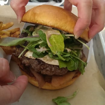 Grill 'Em All - Inside the... Powerslave = Brie Cheese, Bourbon Apple Compote, Balsamic Aioli, Field Greens - Burgers Near Me - Long Beach, California Grill 'Em All - Inside the... Powerslave = Brie Cheese, Bourbon Apple Compote, Balsamic Aioli, Field Greens - Burgers Near Me - Long Beach, California