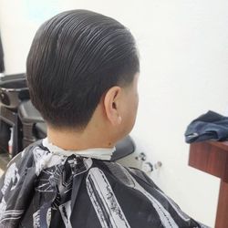 Henry's Hair Cuts - Taper slick back , old school haircut.