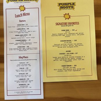 Purple Roots - Menu - Filipino Near Me - Jacksonville, Florida Purple Roots - Menu - Filipino Near Me - Jacksonville, Florida