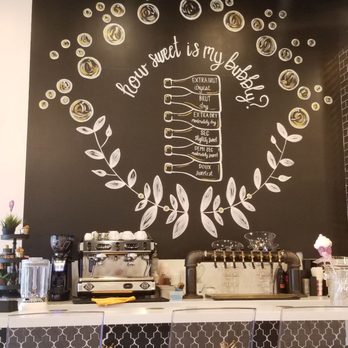 Cupcakes & Bubbles - The counter! They also have beer on tap! - Cupcakes Near Me - Tomball, Texas