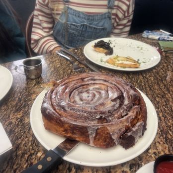 Plums Cafe - Giant Cinnamon Roll - Breakfast & Brunch Near Me - Costa Mesa, California Plums Cafe - Giant Cinnamon Roll - Breakfast & Brunch Near Me - Costa Mesa, California