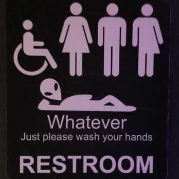 Chill Bar - Loved the bathroom signage. - Gay Bars Near Me - Palm Springs, California