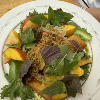 The Noble South - Peach and heirloom tomato salad - New American Near Me - Mobile, Alabama The Noble South - Peach and heirloom tomato salad - New American Near Me - Mobile, Alabama