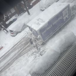 The Perfect Moving team just arrived mid blizzard.