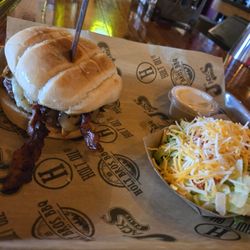 1720 Burger Bar - Wendy hamburger and side salad for hubby