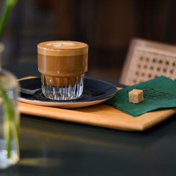 Gather  - a cup of coffee on a table - Coffee & Tea Near Me - Harbert, Michigan