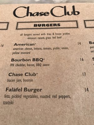 Menu photo 8 Chase Club St. Louis, MO