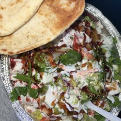 Noor Food Restaurant & Groceries - Chicken Over Rice Platter with Pita Bread
