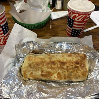 La Taqueria - Dorado burrito and a small horchata - Mexican Near Me - San Francisco, California