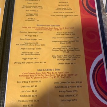 Shoreline Coffee Shop - the menu and prices - Diners Near Me - Lakeport, California Shoreline Coffee Shop - the menu and prices - Diners Near Me - Lakeport, California