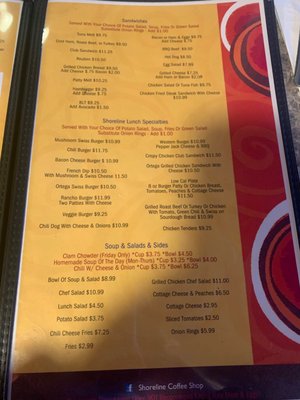 Menu photo 3 Shoreline Coffee Shop Lakeport, CA Menu photo 3 Shoreline Coffee Shop Lakeport, CA