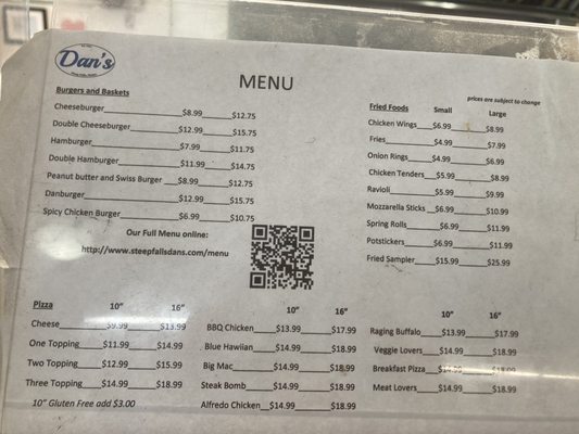 Menu photo 1 Dan's Steep Falls, ME