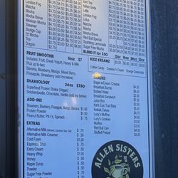Allen Sisters Coffee - Menu