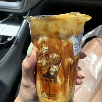 Tiger Sugar - "Signature" Black Sugar BobaPearl with Cream Mousse - Bubble Tea Near Me - Carrollton, Texas