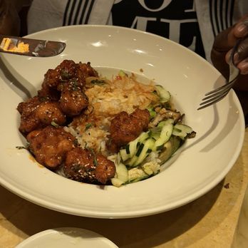 The Cheesecake Factory - Korean barbecue chicken with white rice, cucumbers, and cabbage - New American Near Me - Providence, Rhode Island The Cheesecake Factory - Korean barbecue chicken with white rice, cucumbers, and cabbage - New American Near Me - Providence, Rhode Island