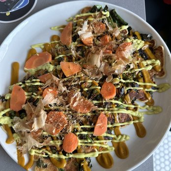Cafe Mars - Pancake primavera pickles, green garlic, carrot Bulldog sauce - Italian Near Me - Brooklyn, New York