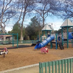 Robles Park - Toddler and big kids structures. Not fully gated. No bathrooms. Nice picnic area.