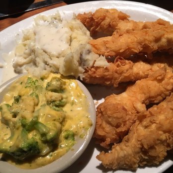 Cheddar's Scratch Kitchen - Chicken tender plate with taters and broccoli cheese casserole. - American Near Me - Thornton, Colorado Cheddar's Scratch Kitchen - Chicken tender plate with taters and broccoli cheese casserole. - American Near Me - Thornton, Colorado