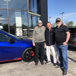 Northtowne Hyundai - 2024 Elantra N Ryan "left" Ted "center" myself "right" Wife taking picture