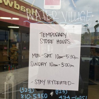 Water Village - Temporary store hours during covid - Water Stores Near Me - Los Angeles, California Water Village - Temporary store hours during covid - Water Stores Near Me - Los Angeles, California