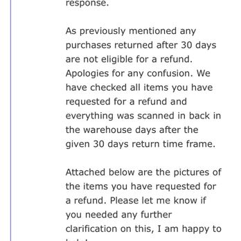 Le Tote - Response from customer service - Clothing Rental Near Me - San Francisco, California