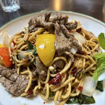 Kin Long Beach - Spicy KIN Spicy Beef Spaghettti - Thai Near Me - Long Beach, California Kin Long Beach - Spicy KIN Spicy Beef Spaghettti - Thai Near Me - Long Beach, California