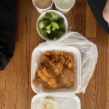 Alaska Fish and Chicken - a meal in a plastic container - Seafood Near Me - Oak Park, Michigan