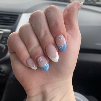 Sandy's Nail & Spa - SNS with French floral tips - Nail Salons Near Me - Woodstock, Georgia Sandy's Nail & Spa - SNS with French floral tips - Nail Salons Near Me - Woodstock, Georgia