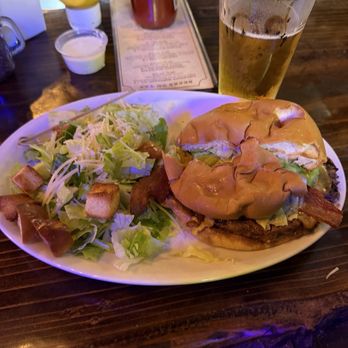 Old Town Kitchen & Bar - Old Town Hamburger with bacon and cheese and beer. - Wine Bars Near Me - Lompoc, California Old Town Kitchen & Bar - Old Town Hamburger with bacon and cheese and beer. - Wine Bars Near Me - Lompoc, California