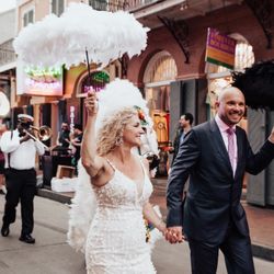 Nazemi Bridal - Wore the dress again for our second line parade!