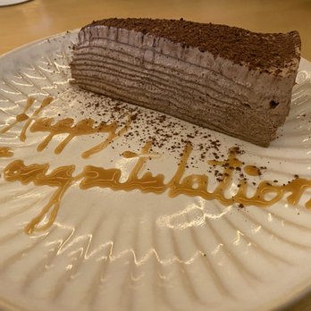 Aya Sushi - Tiramisu Crepe Cake - Japanese Near Me - Bellaire, Texas