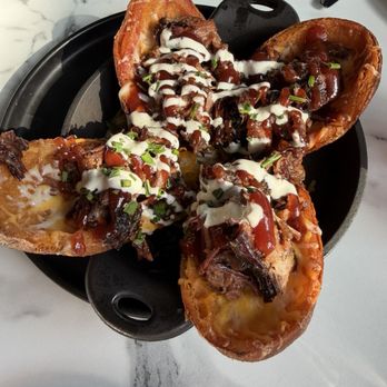 Broken Spirits Distillery - Smoked Brisket Potato Skins - Distilleries Near Me - Long Beach, California