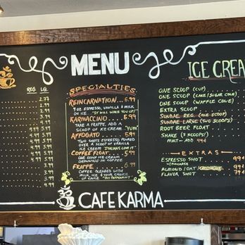 Cafe Karma - June 2025 Menu - Coffee & Tea Near Me - South Padre Island, Texas
