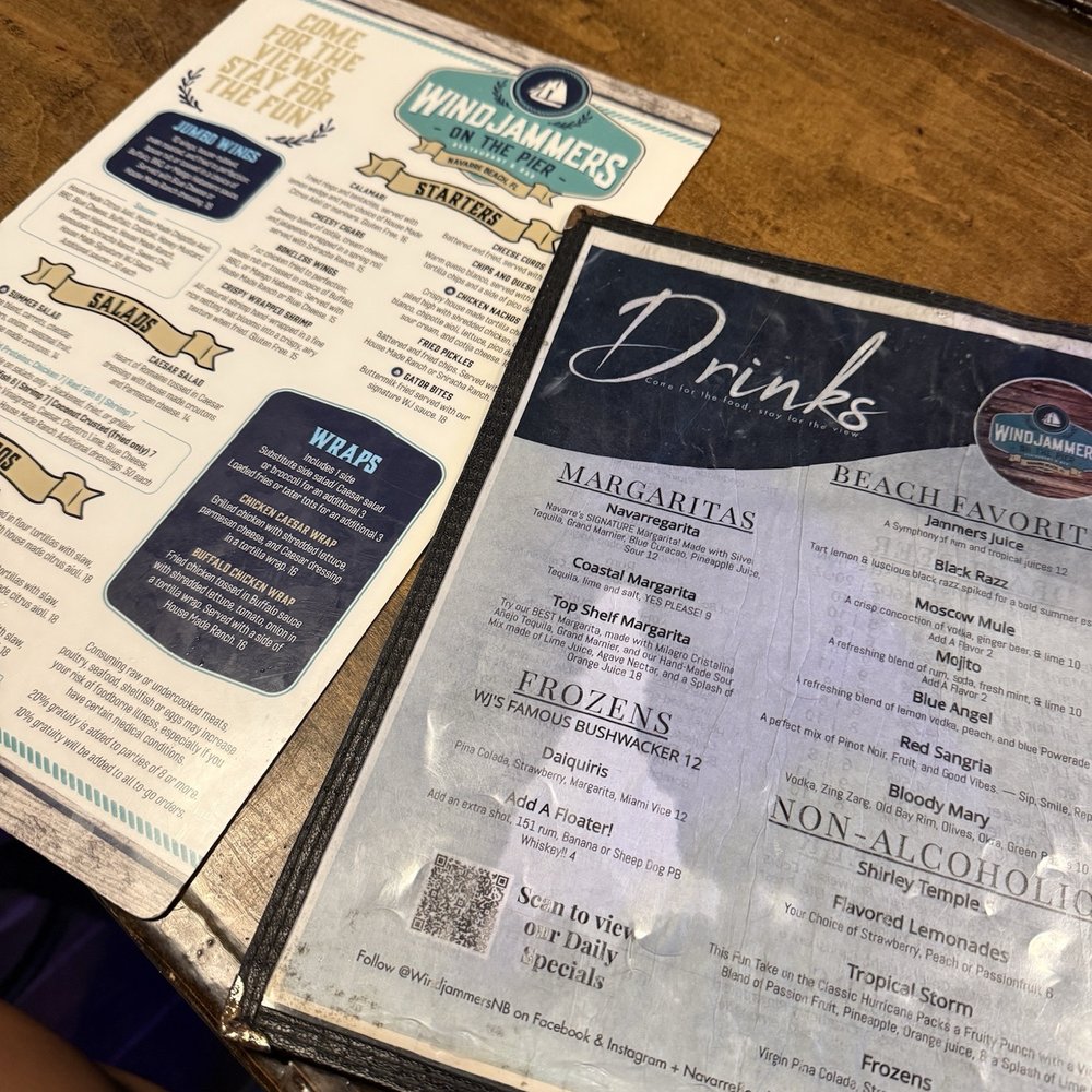 Windjammers on the Pier - Menus - Seafood Near Me - Navarre, Florida Windjammers on the Pier - Menus - Seafood Near Me - Navarre, Florida