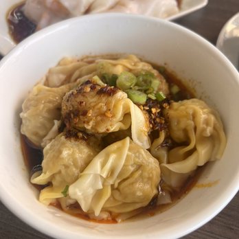 Get Sum Dim Sum - Shrimp and pork wontons with chili oil - Dim Sum Near Me - Ontario, California