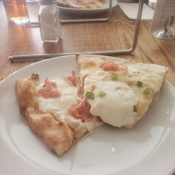 Juliana's - Pizza Special with Mozzarella and Pancetta. - Pizza Near Me - Brooklyn, New York Juliana's - Pizza Special with Mozzarella and Pancetta. - Pizza Near Me - Brooklyn, New York