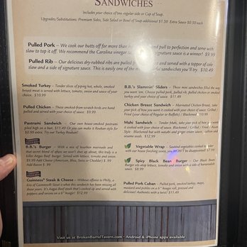 The Broken Barrel Tavern - Menu - Barbeque Near Me - Palm Bay, Florida The Broken Barrel Tavern - Menu - Barbeque Near Me - Palm Bay, Florida