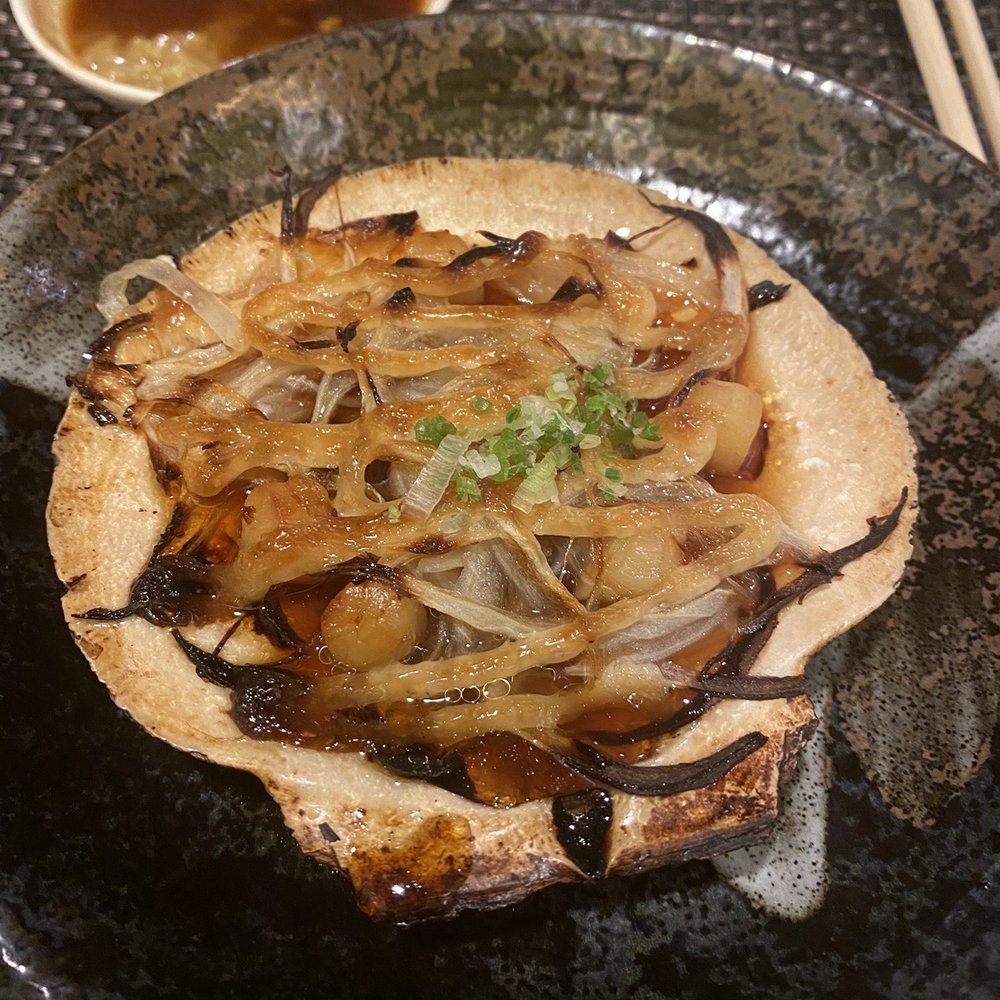 Sushi Wasabi - Hot scallops with too much soy sauce - Japanese Near Me - Tustin, California
