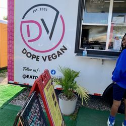Dope Vegan - The name of the business.