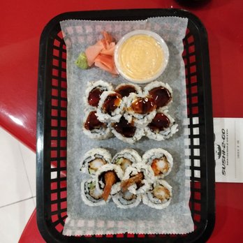 Sushi-2-Go - Black and White (top) and Mexican (bottom) with additional spicy mayo - Sushi Bars Near Me - Gainesville, Florida
