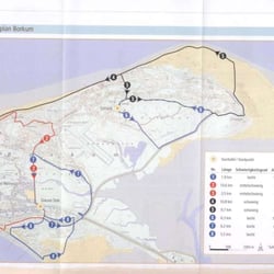 Nordic Walking Parcours - Der Nordic Walking Streckenplan auf Borkum