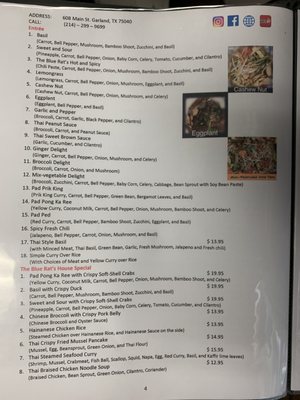 Menu photo 5 The Blue Rat Thai kitchen Garland, TX Menu photo 5 The Blue Rat Thai kitchen Garland, TX