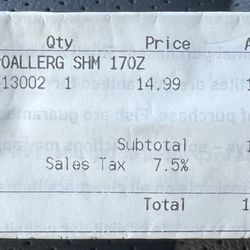 Pet Supermarket - Receipt