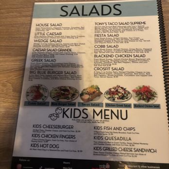 Tonys Grill & Bar - Menu as of 11/8/2025 (salads/kids menu) - Cocktail Bars Near Me - Palm Springs, California Tonys Grill & Bar - Menu as of 11/8/2025 (salads/kids menu) - Cocktail Bars Near Me - Palm Springs, California